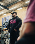 Pink on black Hoodie