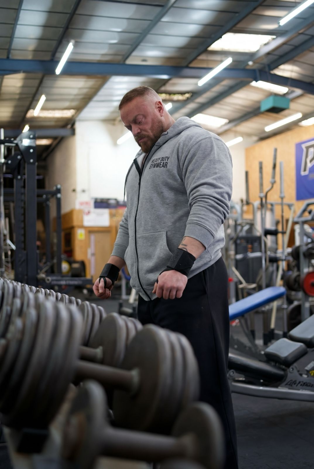 Black on Grey Zip Up
