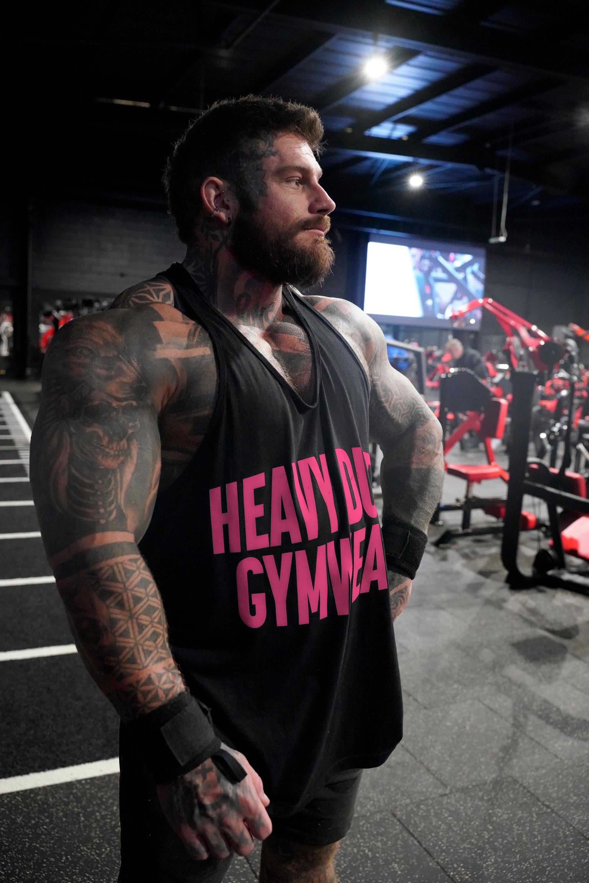 Pink on Black Vest