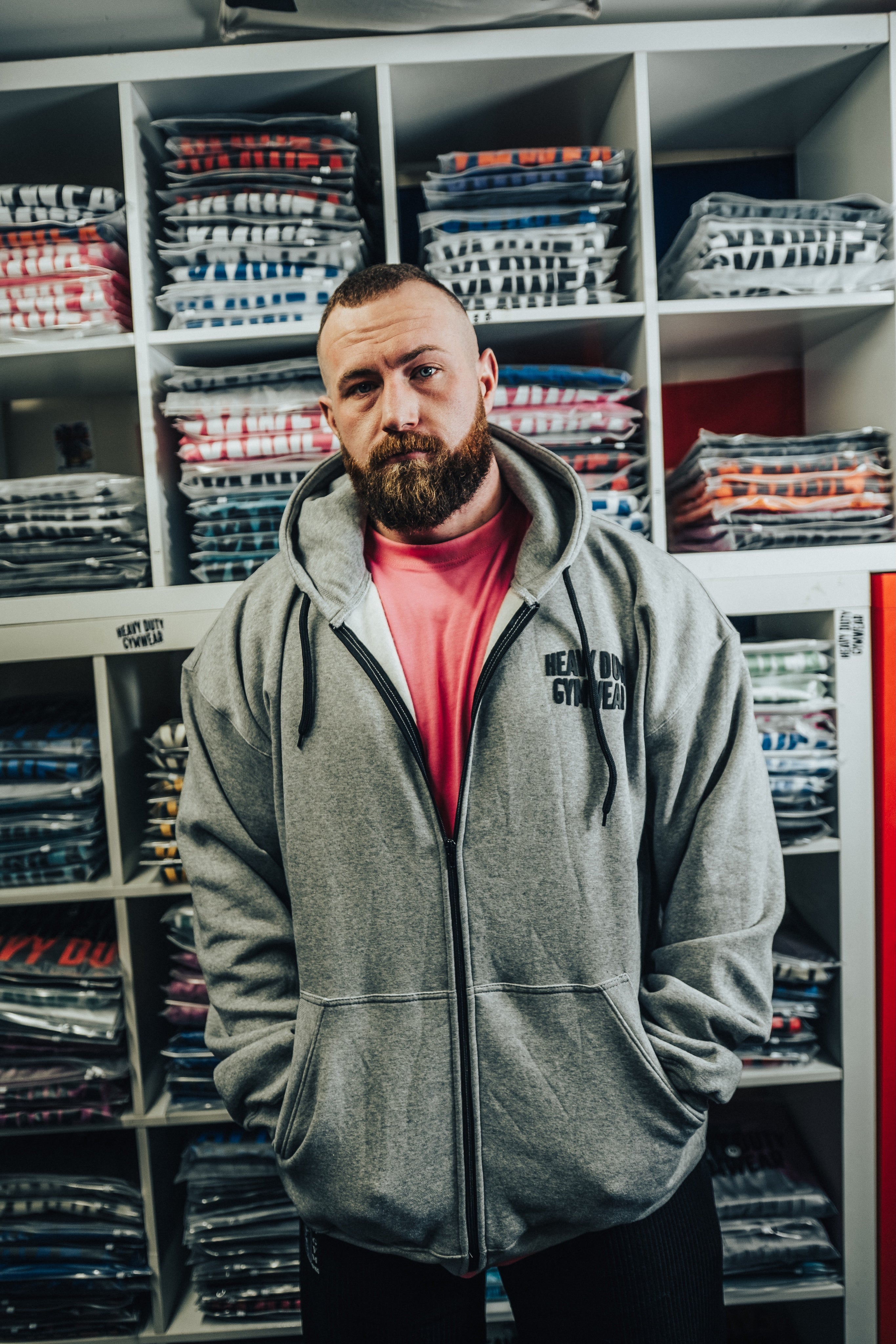 Black on Grey Zip Up