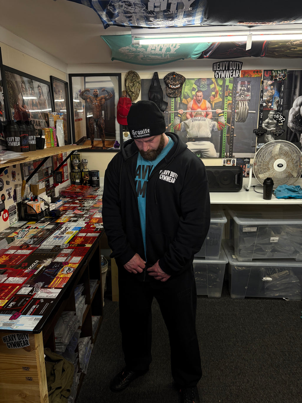 White on Black Zip Up Hoodie