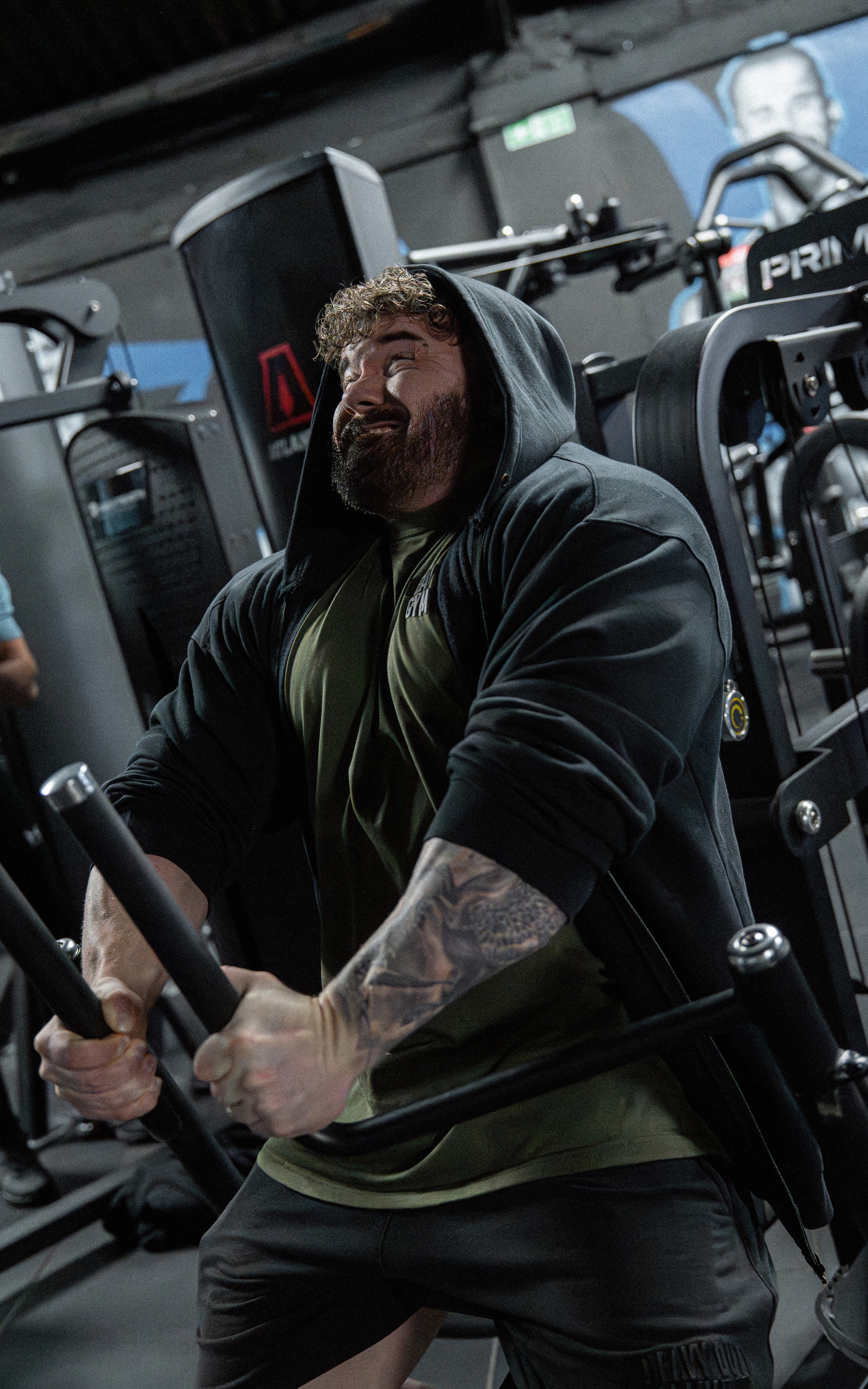 White on Black Zip Up Hoodie