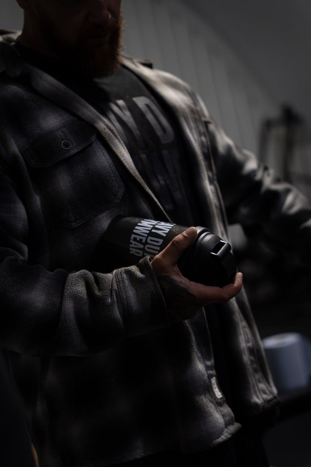 White on Black Shaker