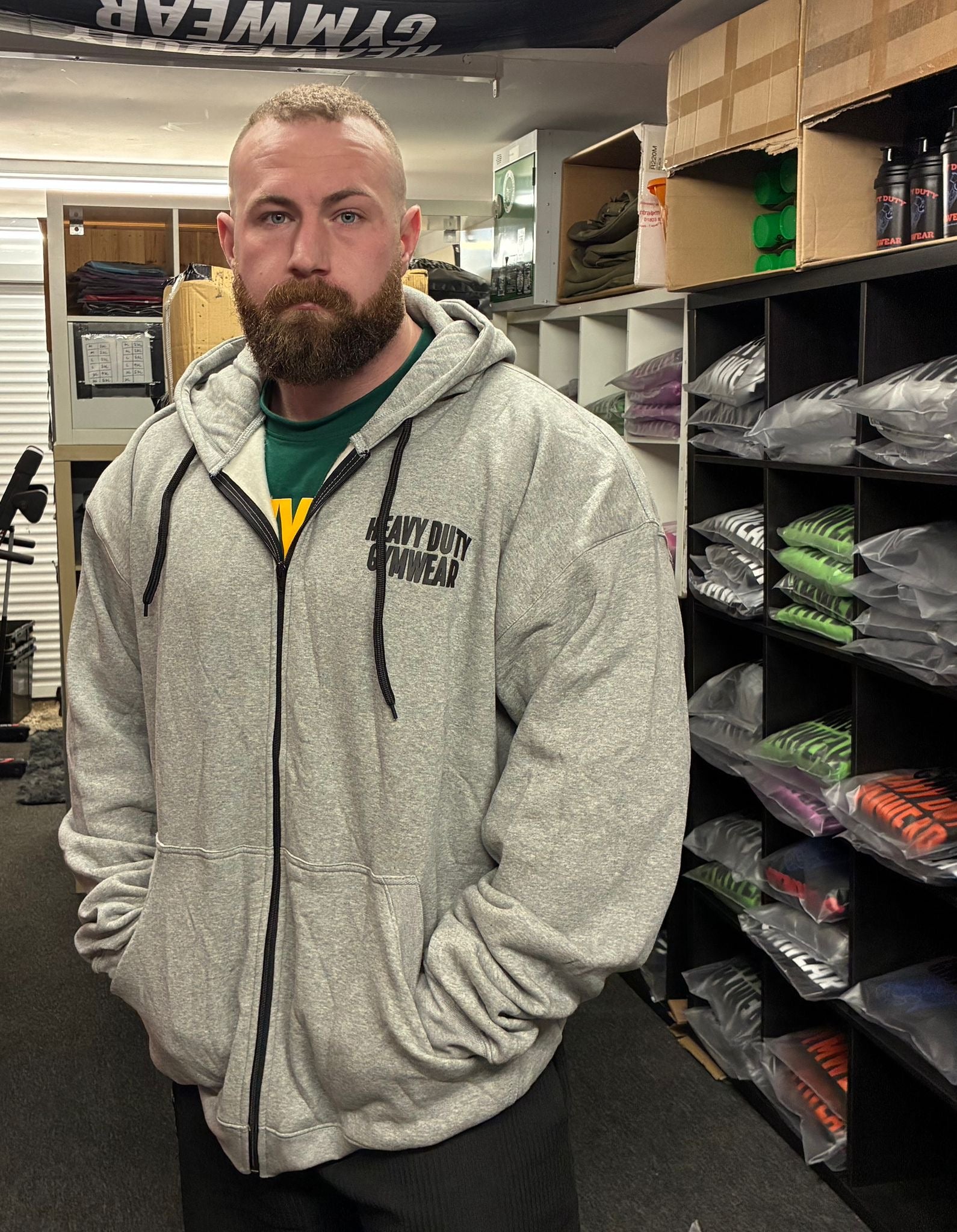 Black on Grey Zip Up