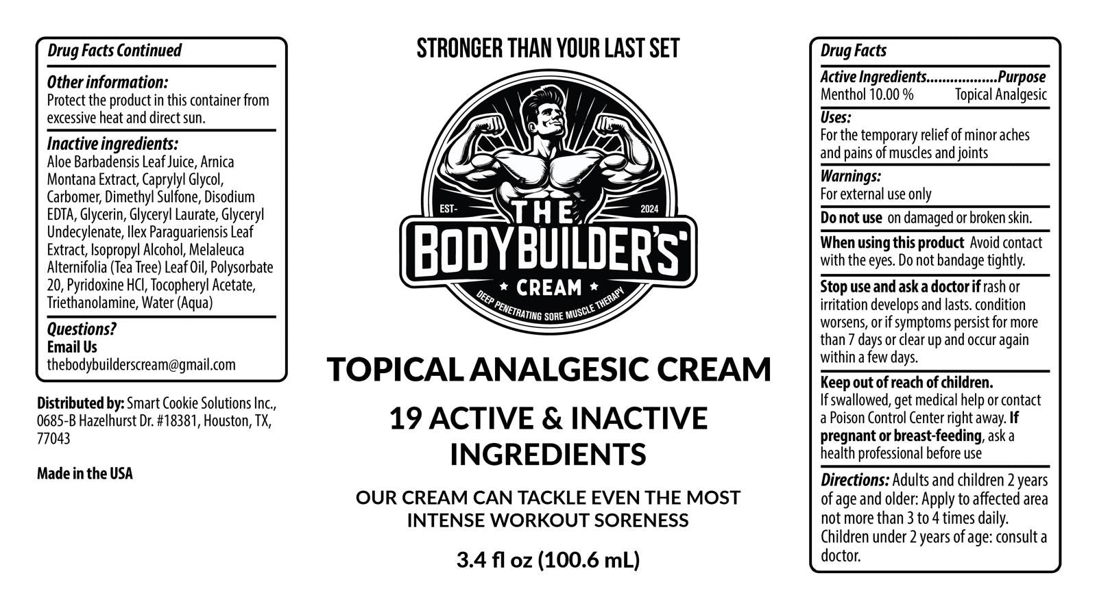 The   Bodybuilders Cream - Ultra Strength Muscle Recovery Therapy