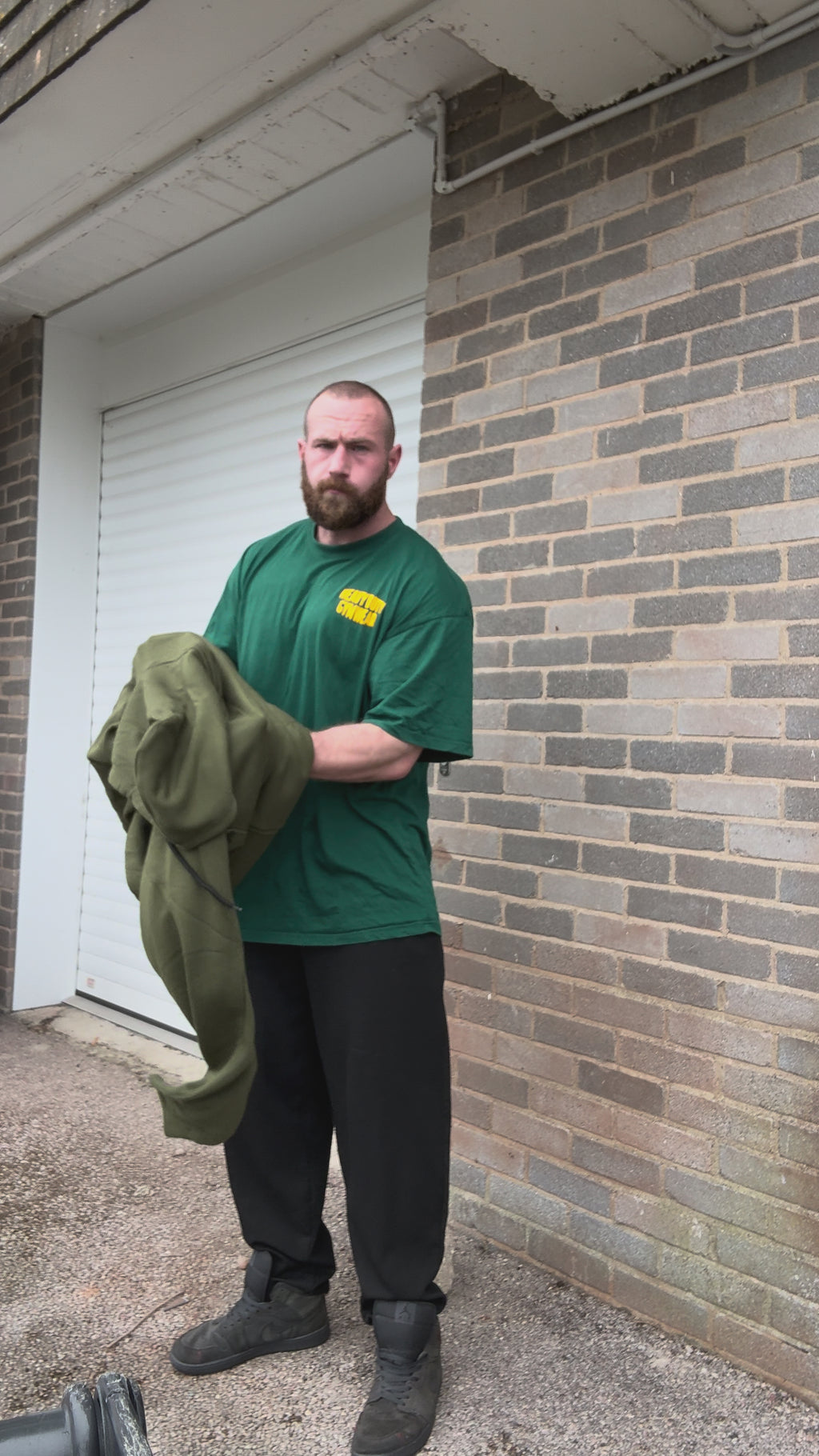 OG black on military green Hoodie