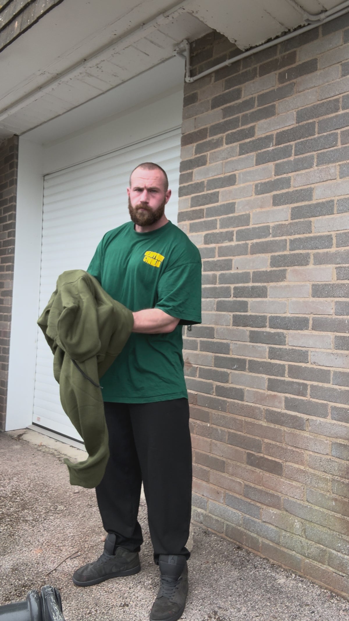 OG black on military green Hoodie